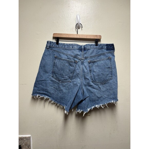 Abercrombie And Fitch Curve Love High Rise Loose Short Women's 34 Raw Hem 7inL - Picture 4 of 7